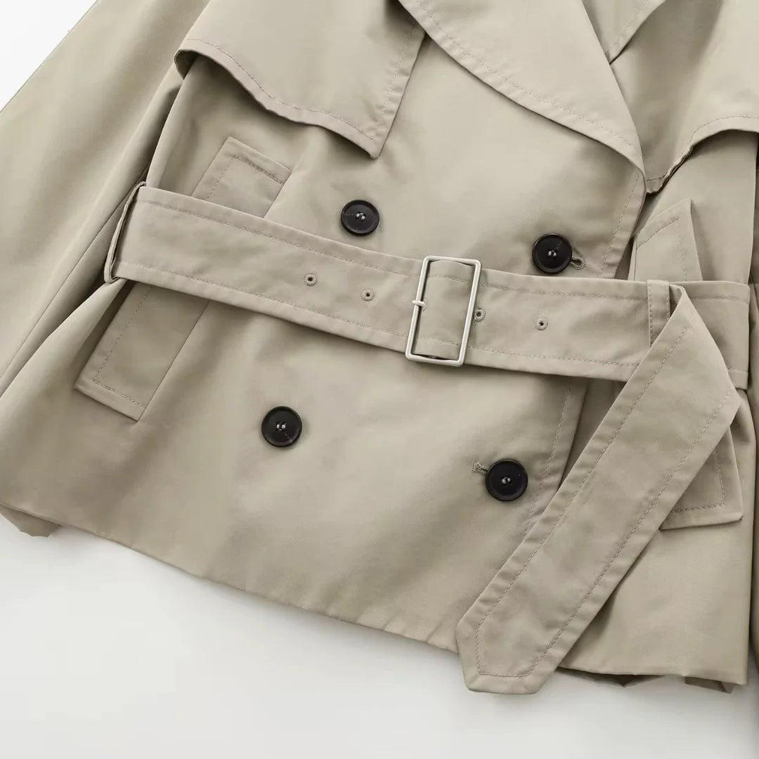 Trenchcoat Kurz Beige