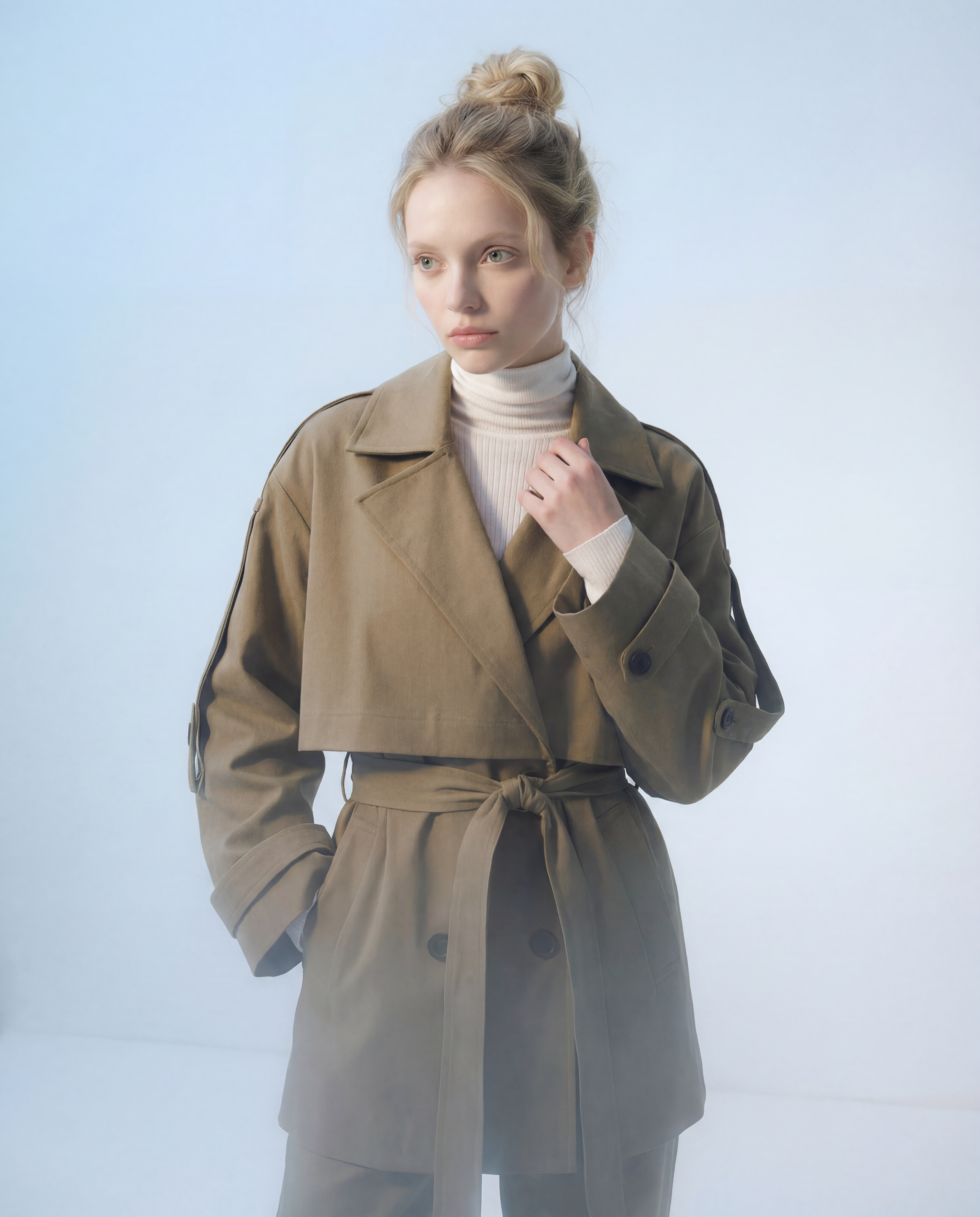 Tailored Trenchcoat Khaki | DUDAA