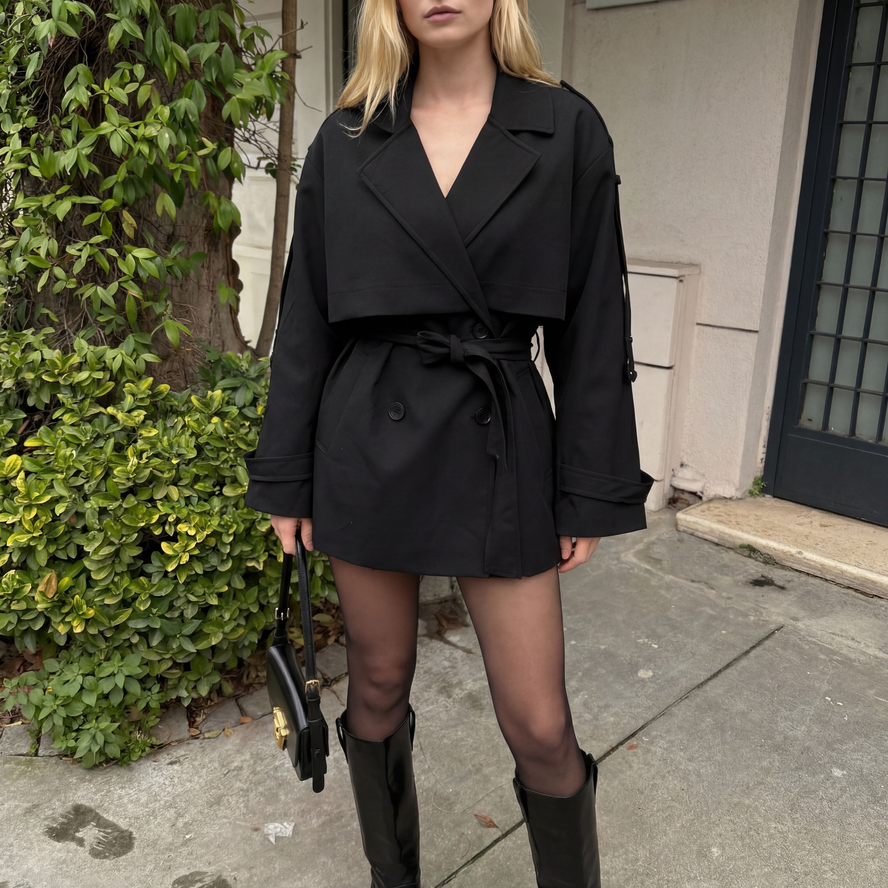Tailored Trenchcoat Schwarz | DUDAA