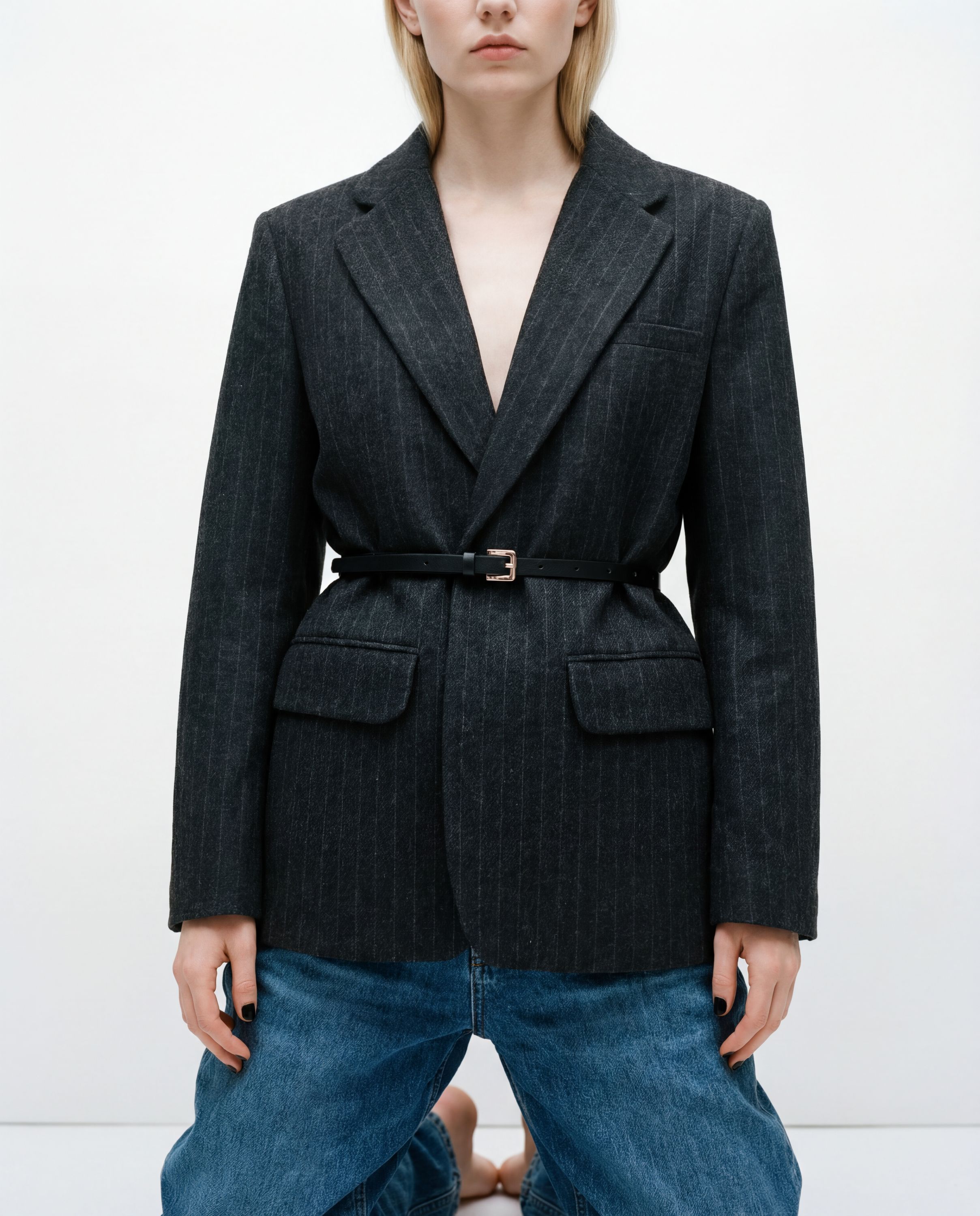 Blazer Anthrazit Pinstripe| DUDAA