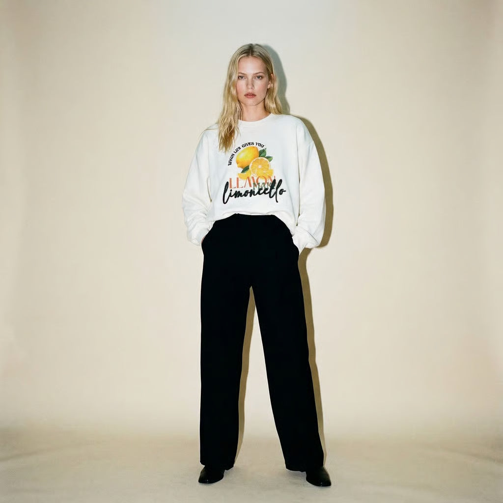 Limoncello Sweatshirt Weiss | DUDAA