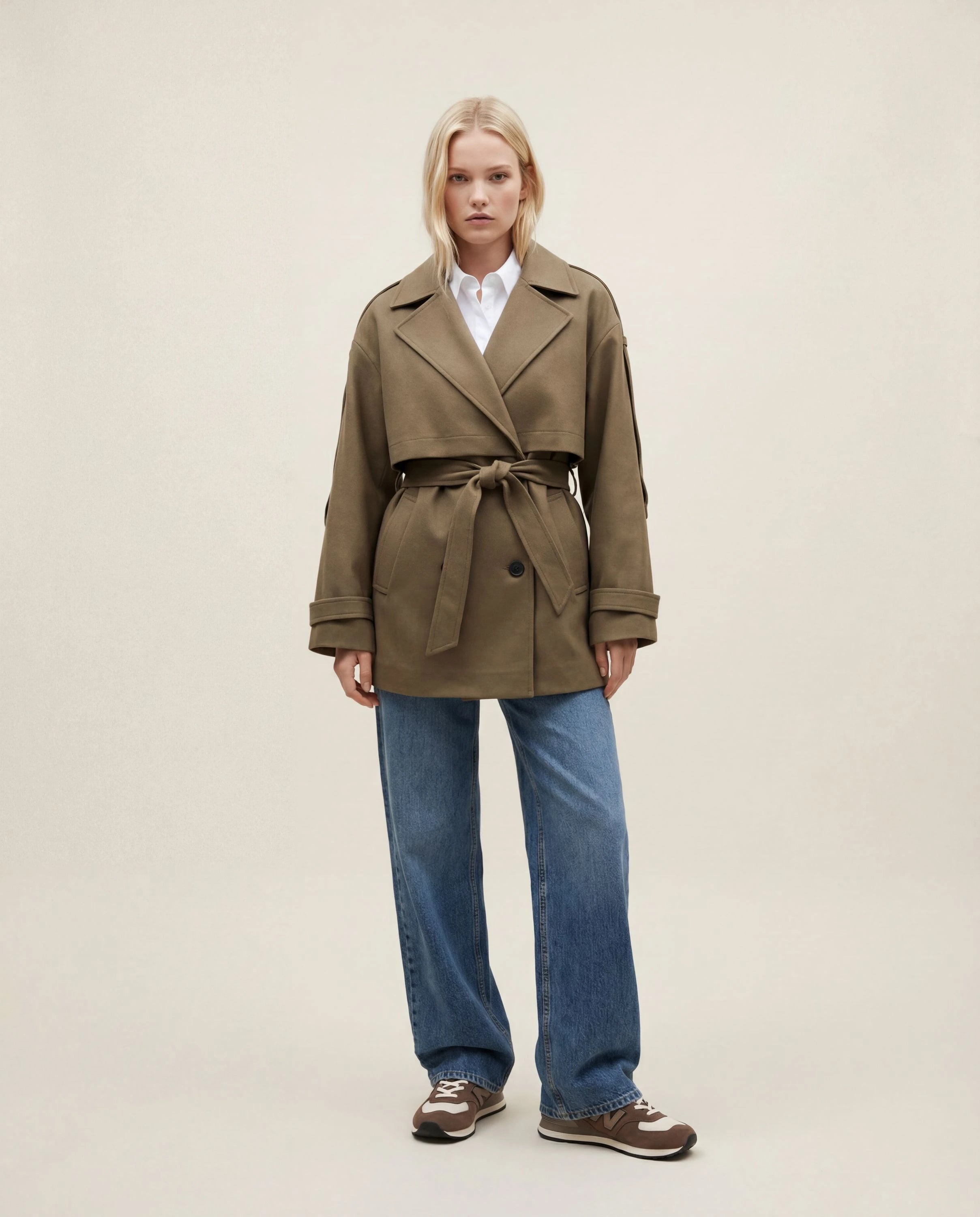 Tailored Trenchcoat Khaki | DUDAA