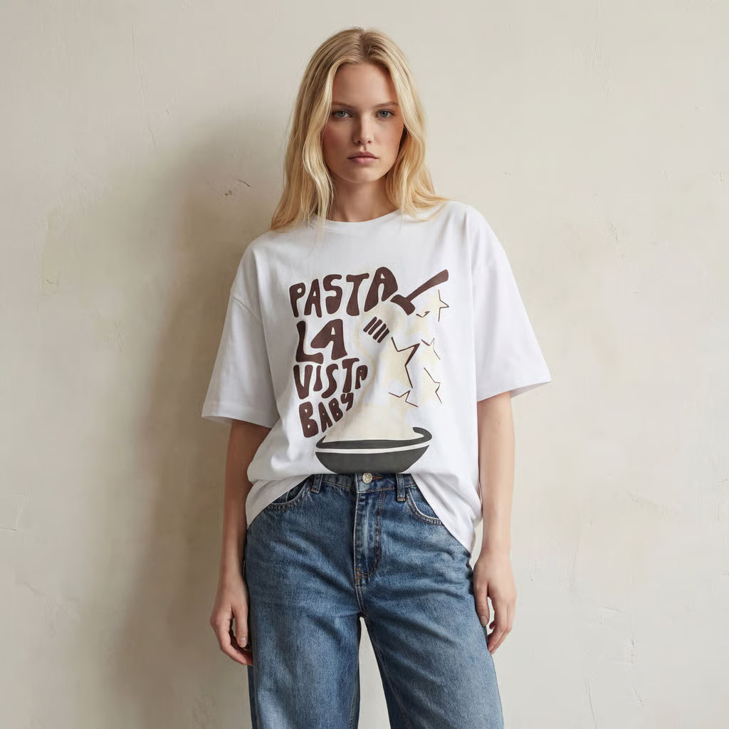 Pasta La Vista Oversized T-Shirt | DUDAA