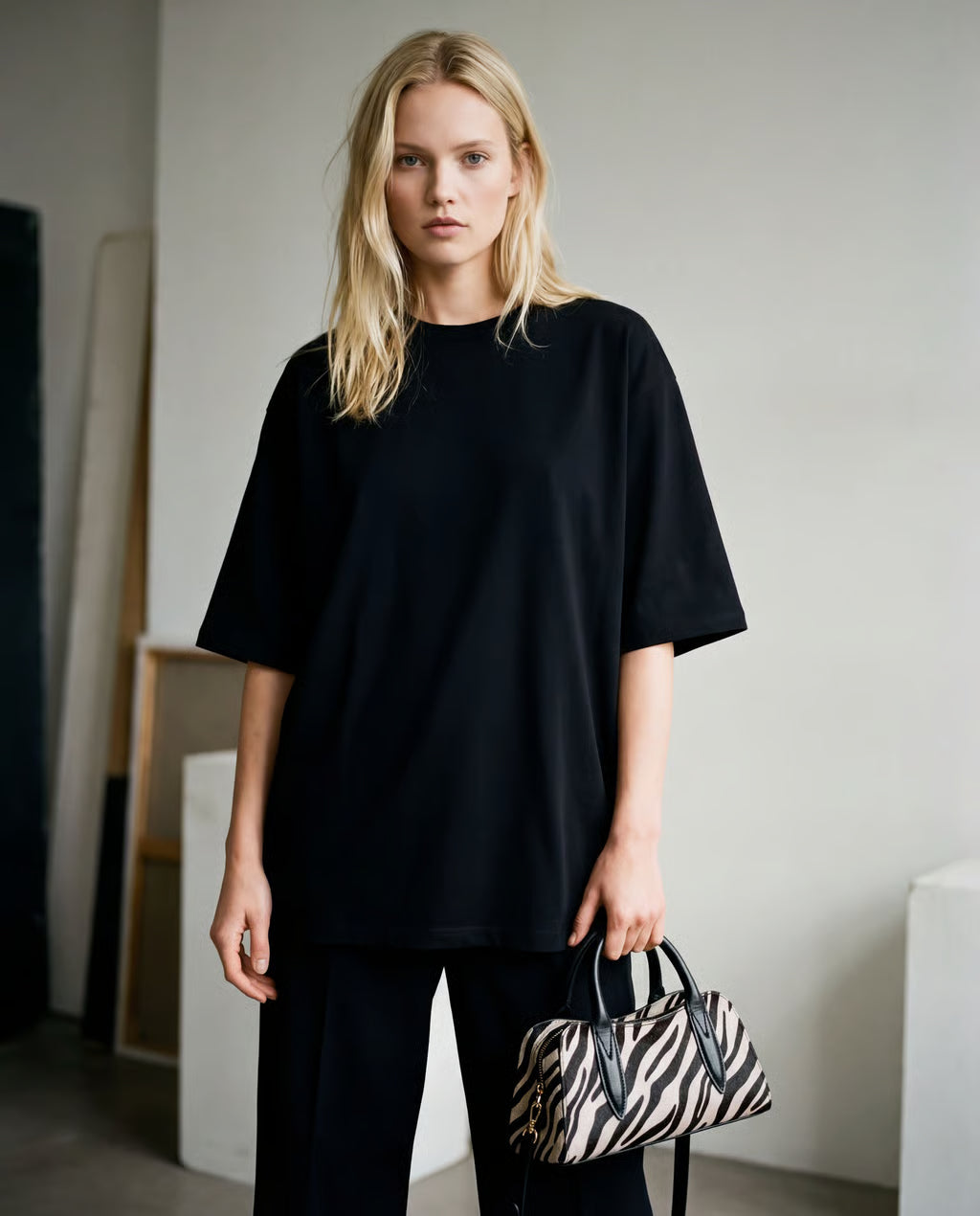 Oversize T-Shirt Schwarz | DUDAA