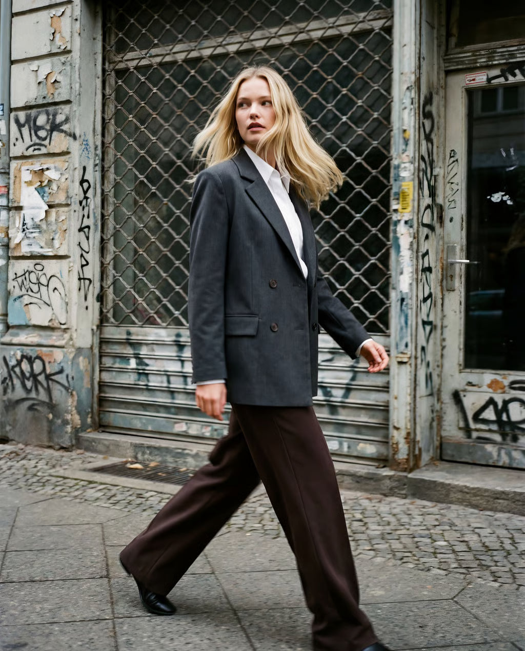 Oversize Blazer Anthrazit | DUDAA