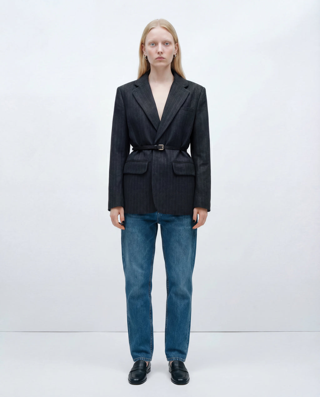 Blazer Anthrazit Pinstripe| DUDAA