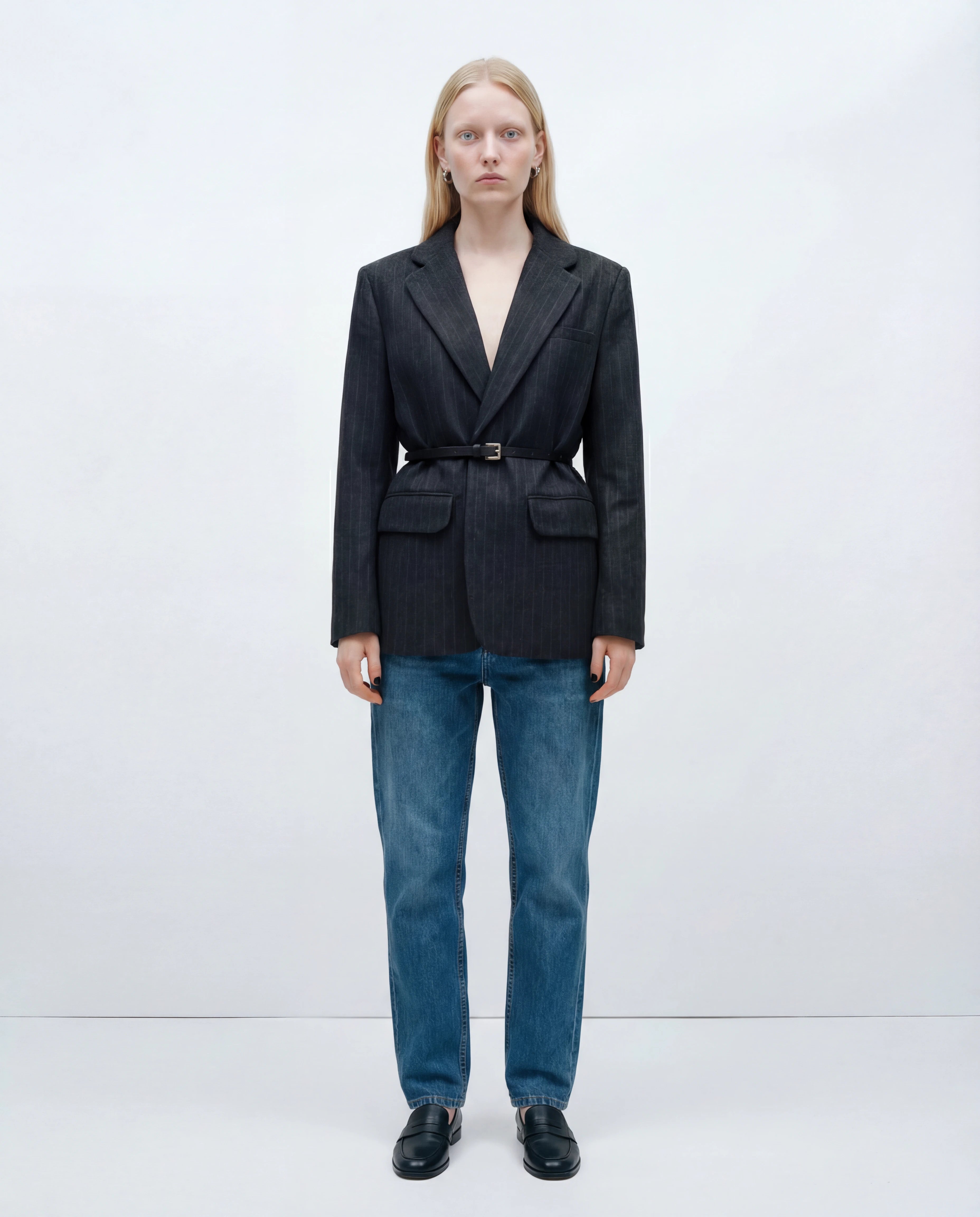 Blazer Anthrazit Pinstripe| DUDAA