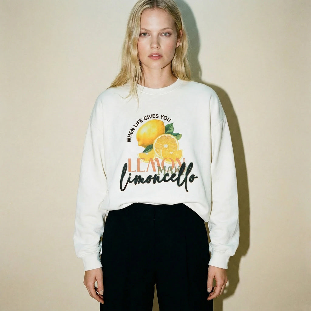 Limoncello Sweatshirt Weiss | DUDAA