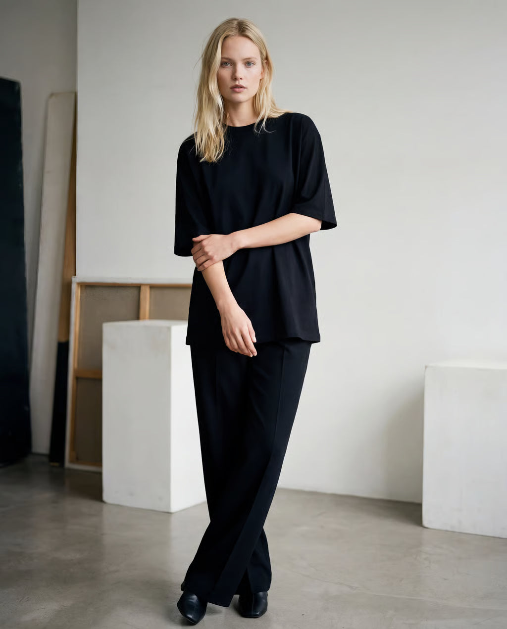 Oversize T-Shirt Schwarz | DUDAA