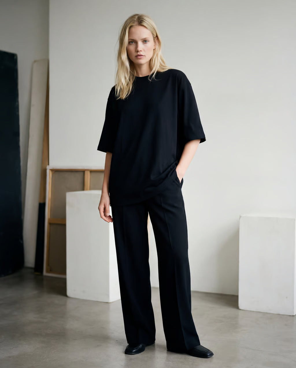 Oversize T-Shirt Schwarz | DUDAA