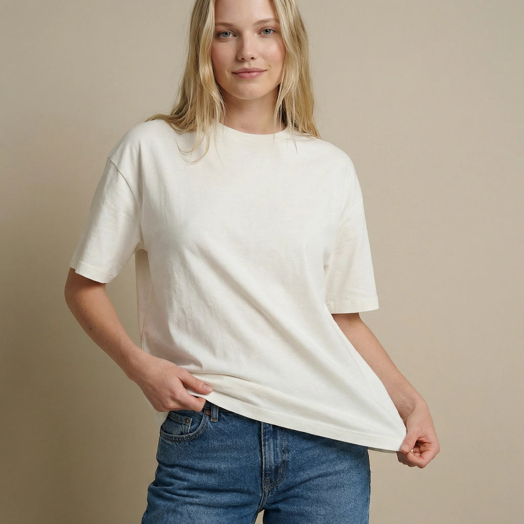 Oversize T-Shirt Weiss | DUDAA
