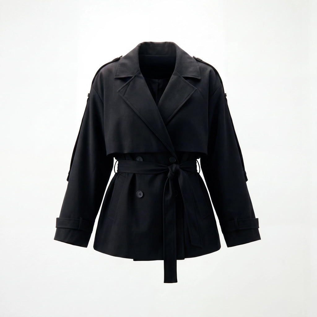 Tailored Trenchcoat Schwarz | DUDAA