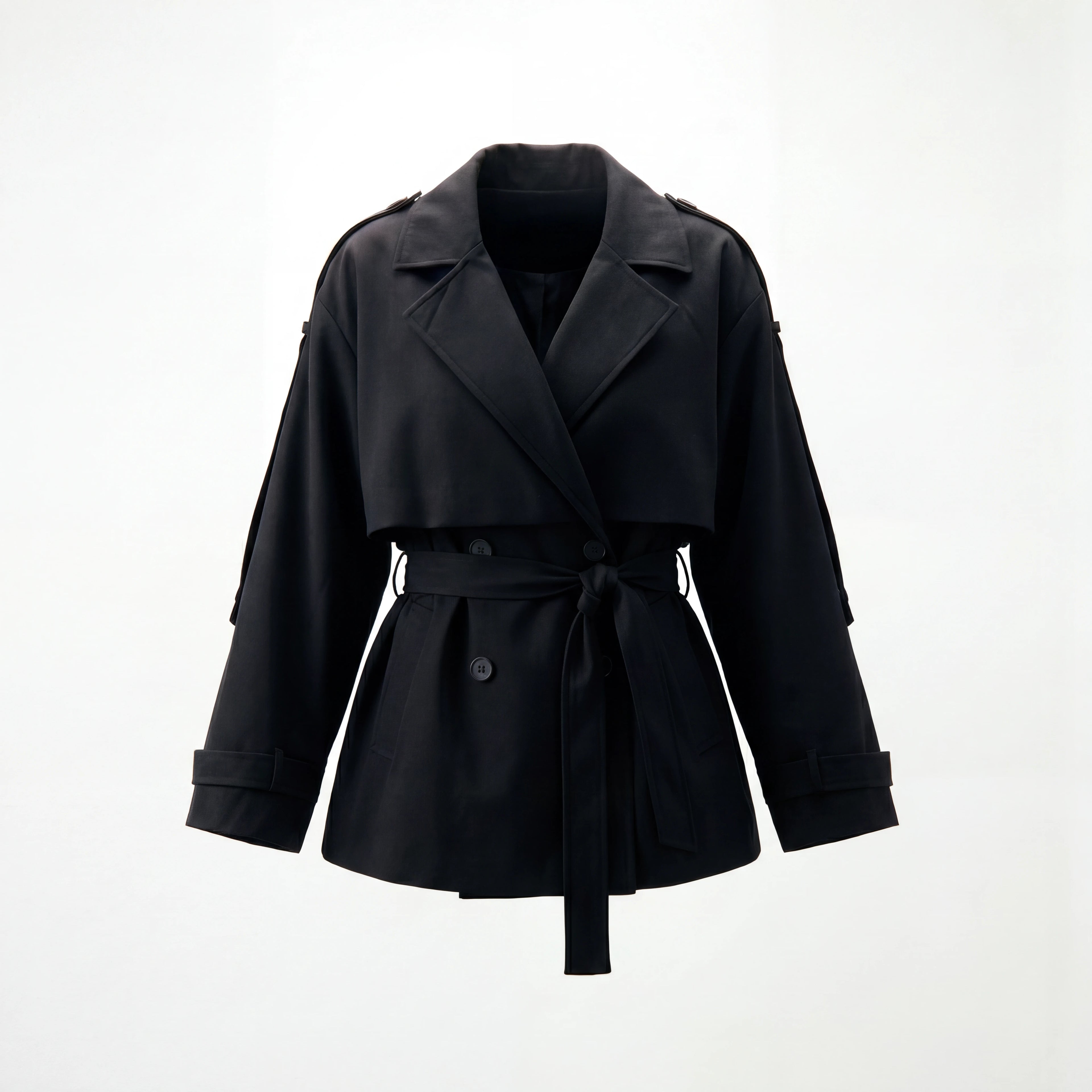Tailored Trenchcoat Schwarz | DUDAA